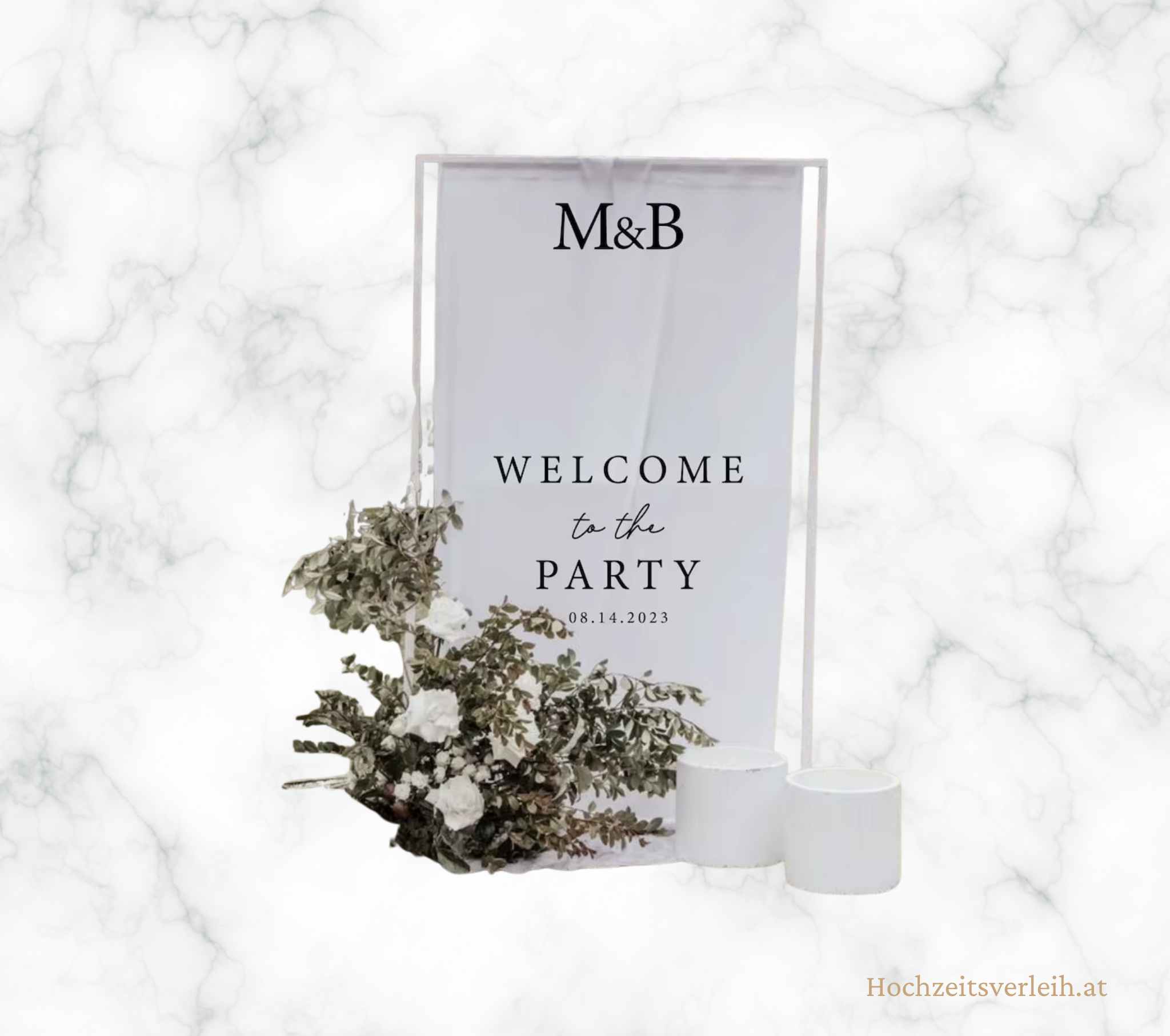 Willkommensschild Stoff