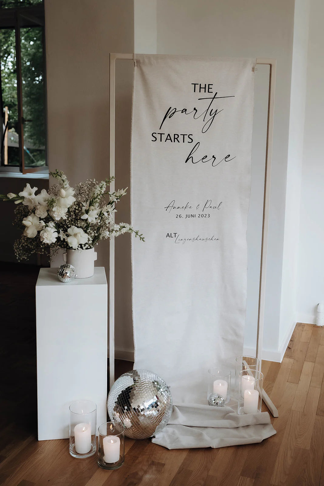 Willkommensschild Stoff